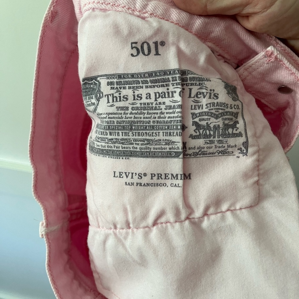 Levi's Pink Denim Cutoff Jean Shorts - Picture 5 of 5